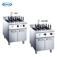 Kompor Mie Komersial Modular Gas Listrik dengan Kaki yang Dapat Disesuaikan, Pembakar yang Dapat Diganti, Kabinet Opsional, dan Oven Combo untuk Hotel