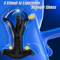 Vibromasseur anal rétractable Hot Flower APP, télécommande, 9 modes de vibration, pour hommes et femmes.