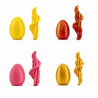 Premium European Quality Premium PLA Hinged 3D Printed Fidget Egg with Smooth Spiral Twist - Wholesale Supplier