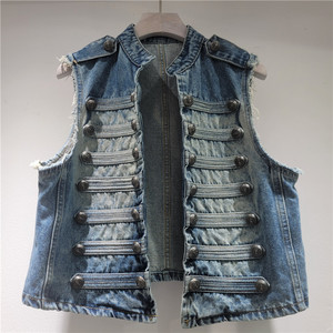 Ensemble tendance pour femme : <span class=keywords><strong>veste</strong></span> <span class=keywords><strong>en</strong></span> <span class=keywords><strong>jean</strong></span> rétro 2026 + pantalon long - Style élégant et décontracté - Product Image 3