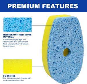 Replaceable Kitchen Dishwashing Sponge Cleaning <b>Brush</b> Plastic <b>Scrub</b> Dish <b>Brush</b> With Soap Dispenser - Product Image 4