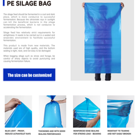 Sacs de ensilage de maïs PE 50 kg, pour le stockage d'aliments agricoles, taille personnalisable disponible