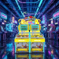 Nailong Machine de jeu d'arcade à monnayeur pour 2 joueurs, équipement de divertissement interactif parent-enfant pour centre de jeux