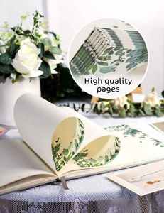 Nicro nouveauté personnalisé lin tissu couverture livre d'or relié luxe mariage invité Signature Scrapbook mémoire Photo <span class=keywords><strong>Album</strong></span> - Product Image 4