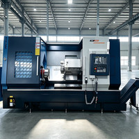 Tour CNC à banc incliné TCK700 avec système Fanuc, tourelle servo-hydraulique à 12 stations, bras de réglage d'outils Renishaw, contre-embout rotatif interne