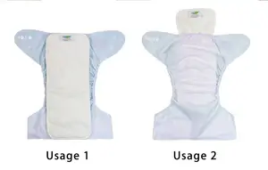 Nouvelle arrivée Couches lavables écologiques et réutilisables pour bébés de 3 à 15kg