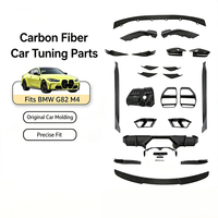 Kit carrosserie en fibre de carbone sèche pour BMW G82 M4 2021-2022 : Lame avant, jupes latérales, diffuseur arrière, spoiler, calandre – Kit de conversion automobile