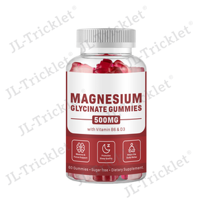 Gomas masticables de glicinato de <span class=keywords><strong>magnesio</strong></span> de etiqueta privada OEM complejo vegano con calcio <span class=keywords><strong>potasio</strong></span> vitamina D B6 L-teanina L-treonato - Product Image 5