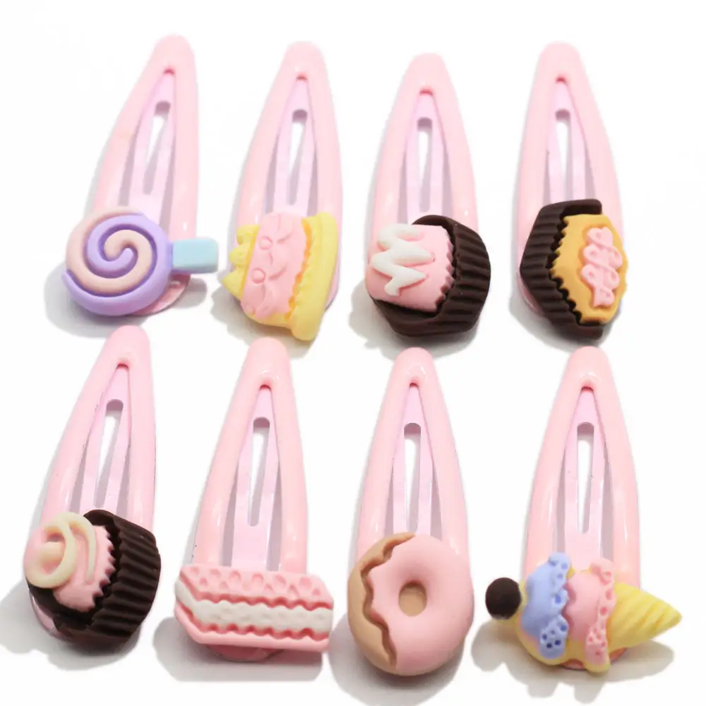 14*48มม.ขนมหวานรูปร่างเช่น Tiny Miniature ลูกปัด Hairpin สำหรับเด็ก/หญิง/ผู้หญิงทุกวันผมความงามตกแต่ง