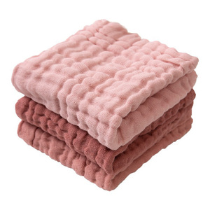 아기 세수 수건 6겹 면 거즈 부드러운 흡수성 세안 타월 신생아 유아 턱받이 수유용 천 - Product Image 1