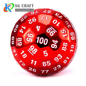 Jeux de Rpg personnalisés en gros dés polyédriques galvanoplastie couleur 100 côtés métal coeur dés dorés D100 - Product Image 5