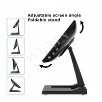 Système de point de vente avec écran principal de 15,6 pouces, en alliage d'aluminium métallique ultra-fin, tactile, avec écran secondaire détachable de 11,6 pouces