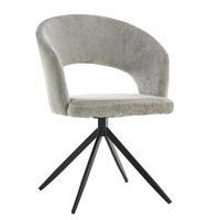 Chaise de salle à manger contemporaine et élégante avec dossier creux et accoudoirs pour la maison, le bureau, la chambre à coucher, l'hôtel, la salle de maquillage