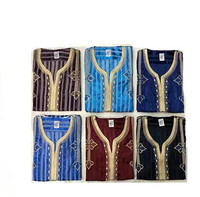 Thobe marocain brillant Ramadan de l'usine CCY, caftan brodé à rayures, vêtement musulman traditionnel, tissu africain lumineux, Thobe Jubah