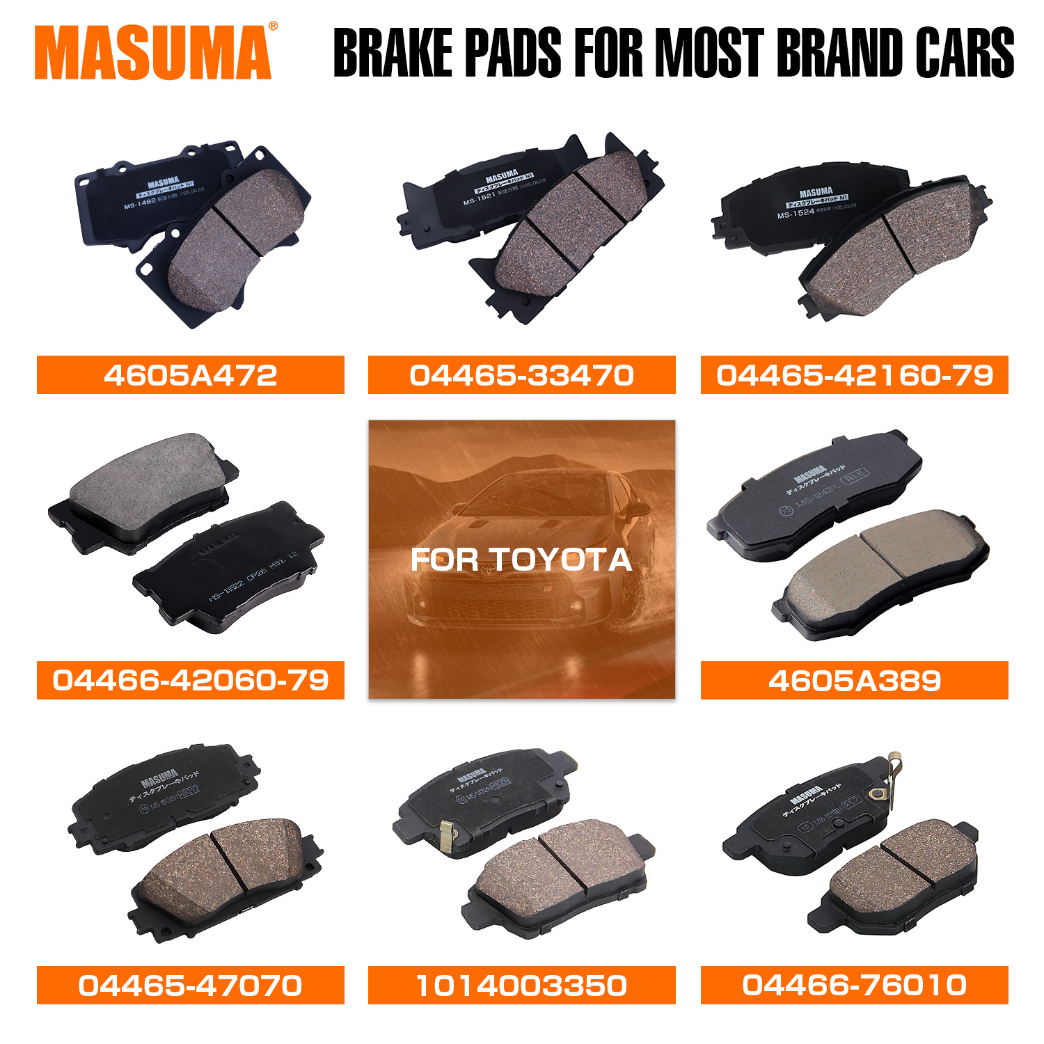 MASUMA MS-2913 Ceramic Brake Pads - Durable & Efficient