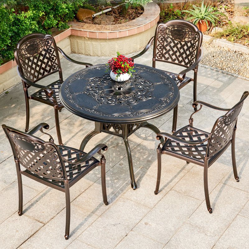 4 Chaises + Table Phoenix 100cm