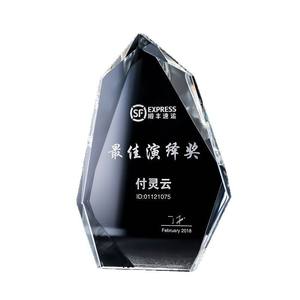 Hochwertige benutzer definierte Kristallglas Trophäen schild Mitarbeiter Ehren mitglied Plaque Authorized Plate Medaille für Messe Werbe geschenke - Product Image 1