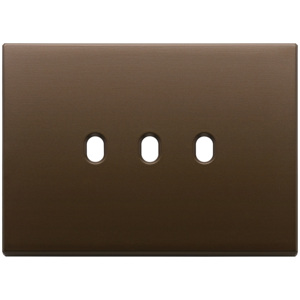 Vintage Dark Bronze Brushed <b>Wall</b> <b>Plate</b> 3 Gang 12.5x9.5 Cm - Product Image 1