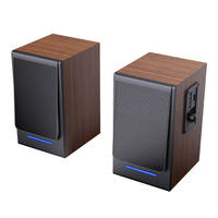 Haut-parleur en bois 2.0 canaux Bluetooth 20W à grande puissance acoustique Hi-Fi pour PC