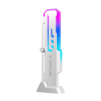 Support de carte graphique vertical Z-X7 avec éclairage ARGB, support de carte graphique numérique réglable et coloré pour PC