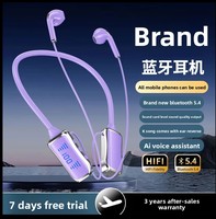 060 Kablosuz Kulaklıklar BT 5.2 Boyun Askılı Kulaklıklar Oyun LED Ekranlı Hi-Fi Stereo Spor Kulaklığı Manyetik Kulakiçi Kulaklıklar Mikrofonlu