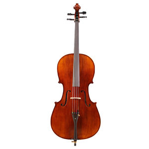 Violonchelo Natural Flameado en Oferta, Hecho a Mano con Arco <span class=keywords><strong>de</strong></span> Madera <span class=keywords><strong>de</strong></span> Brasil y Fondo/Lados <span class=keywords><strong>de</strong></span> Arce Flameado Natural, Precio Bajo - Product Image 1