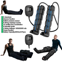 Capteur de pression intégré, ajustement automatique de la force, écran LCD, 8 niveaux d'intensité, mode mémoire, bottes de compression d'air pour les jambes
