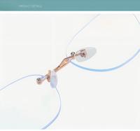 XPZ Nouvelles lunettes de myopie rétro sans monture de style coréen avec bordure dorée et protection anti-lumière bleue, pour hommes et femmes, personnalisables