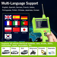 Topdiag P200 Pro, Probador de Baterías Automotrices de Alta Precisión de 12V, Multímetro, Osciloscopio, Probador de Inyectores, Sonda de Potencia, Probador de Circuitos