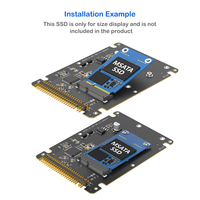 Tarjeta Adaptadora IDE de 44 Pines para SSD MSATA, Adaptador Mini-SSD ATA de 44 Pines para SSD de Tamaño Completo y Medio, Material PCB para Uso en Laptops