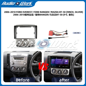 กรอบวิทยุติดรถยนต์ระบบแอนดรอยด์สำหรับรถยนต์ <span class=keywords><strong>FORD</strong></span> <span class=keywords><strong>EVEREST</strong></span> <span class=keywords><strong>FORD</strong></span> RANGER MAZDA BT-50 <span class=keywords><strong>สี</strong></span><span class=keywords><strong>เงิน</strong></span> ปี 06-10 กรอบวิทยุติดรถยนต์ระบบแอนดรอยด์ รุ่นพิเศษ ลดราคา - Product Image 2