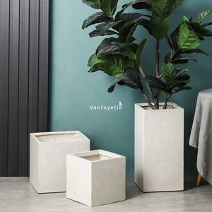 Grands pots de jardin en céramique de 12,8 pouces <span class=keywords><strong>pour</strong></span> arbres, jardinières géométriques extra-larges <span class=keywords><strong>pour</strong></span> plantes succulentes, pots d'extérieur à vendre sans soucoupe - Product Image 2