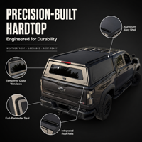 Capot de camionnette en aluminium à toit surélevé, coque de camping tout-terrain étanche avec LED verrouillable OEM ODM