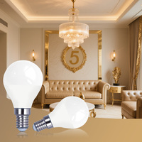 Ampoule LED G45 Mini Globe de l'usine Yamao, avec couvercle givré laiteux, lampe à économie d'énergie pour lustre domestique et éclairage décoratif intérieur