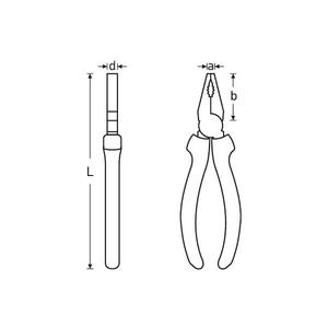 STAHLWILLE - 67004180 Alicates combinados con cabeza cromada y mangos de 2 componentes con zonas blandas ALICATES Y CORTADORES - Product Image 2