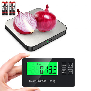 Digital Kitchen Scale 10kg 22lb 1g Precision Stainless Steel Food Weighing Scale With LCD Display For Cooking Baking - Product Image 1