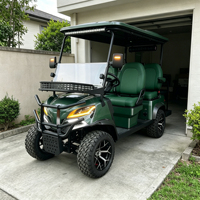 Voiturette de golf électrique robuste 4 places pour ferme, buggy au lithium durable sur mesure, châssis en aluminium résistant au sel, véhicule tout-terrain