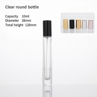Vente en gros de flacons de parfum carrés en verre de 10 ml, flacons rechargeables avec bouchons en métal/bois pour le stockage de parfums