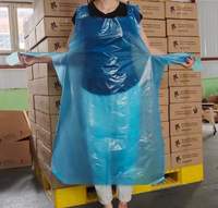 Tablier jetable en plastique hdpe, livraison gratuite, D2W, en polyéthylène, sans manches, pour la cuisine