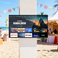 AIYOS Televisor Digital de Alta Luminosidad para Exteriores, 55, 65, 75 Pulgadas, 4K, Impermeable IP65, Smart TV para Piscinas de Lujo y Áreas Públicas