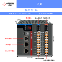 Controlador de Robot de 6 Ejes Q6 Codesys PLC EtherCAT Softmotion, CNC CAD G-Code, Fly Cutting CAM Motion RS485/422 RTU, Memoria de 8 GB