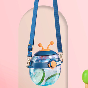 Borraccia per bambini Aibeile Little Ladybug con cannuccia, in Tritan, senza BPA, a prova di perdite, con tracolla, per l'uso quotidiano dei più piccoli - Product Image 4