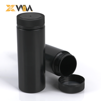 Bouchon à vis rond noir grande capacité en plastique vide pour conteneur HDPE de capsules de soins de santé