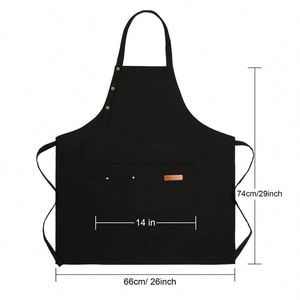 Delantales de Cocina de Lona Impermeables con Logotipo Personalizado, con Bolsillos Grandes y Correas Ajustables con Hebilla para Mujeres y Hombres, Delantal de Chef para Hornear - Product Image 3