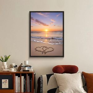 Kit de peinture au diamant personnalisé SONGWOOART Landscape Love Heart Beach Home Decor <span class=keywords><strong>pour</strong></span> adultes - Product Image 2