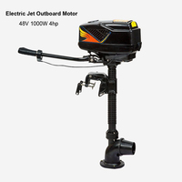Moteur hors-bord électrique 5 CV 48V 1200W pour bateau, moteur de traîne monté sur transom pour la pêche de loisir en eau douce/coastale et l'aquaculture