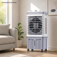 Refroidisseur d'air évaporatif électrique FJ-820ADL à commande mécanique de table, 5000 m³/h, 3 vitesses, avec roulettes pour bureau et garage
