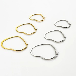 Boucles d'oreilles créoles en acier inoxydable pour femmes, style bohème, hypoallergéniques, plaquées or et argent, grandes, simples, creuses, en forme de cœur, cadeau de bijoux - Product Image 5