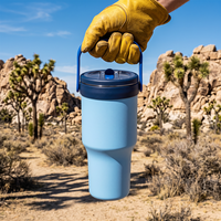 Gobelet isotherme portable de 32 oz pour voiture, en acier inoxydable de qualité alimentaire, sans BPA, écologique, pour les voyages et le bureau