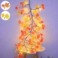 Guirlandes lumineuses LED en plastique de style nouveau pour Noël, utilisation en jardin, décoration murale intérieure/extérieure, branche réaliste pliable